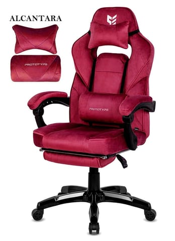 ⁨Fotel obrotowy do biurka TITAN BURGUNDY ALCANTARA PRO⁩ w sklepie Wasserman.eu