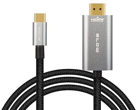 ⁨Kabel HDMI - USB-C 2 metry plecionka Blow 92-686⁩ w sklepie Wasserman.eu