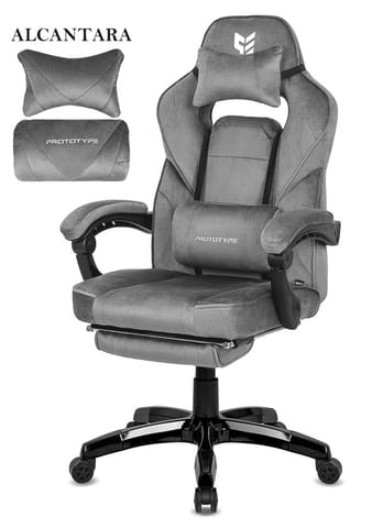 ⁨Fotel obrotowy do biurka TITAN GREY ALCANTARA PRO⁩ w sklepie Wasserman.eu