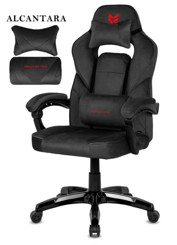 ⁨Fotel obrotowy do biurka TITAN BLACK ALCANTARA BASIC⁩ w sklepie Wasserman.eu