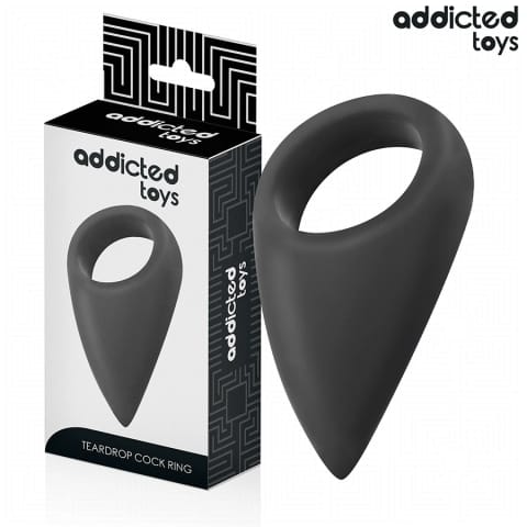 ⁨Addicted Toys Pierścień Anatomiczny Łezka Czarny 112x62 mm⁩ w sklepie Wasserman.eu
