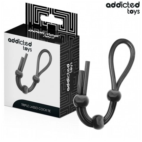 ⁨Addicted Toys Triple Loop — silikonowa lina z potrojną pętlą, regulowana 19,5 cm⁩ w sklepie Wasserman.eu