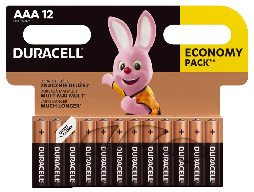 ⁨Zestaw baterii alkaliczne Duracell (x 12)⁩ w sklepie Wasserman.eu