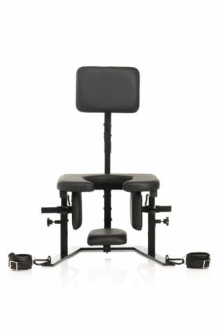 ⁨XR Brands Pleasure Throne Fotel Intymny Regulowany Czarny 120kg⁩ w sklepie Wasserman.eu