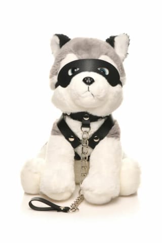 ⁨XR Brands Max Husky Pluszowy Pupil Szary Biały Zestaw Akcesoriow⁩ w sklepie Wasserman.eu