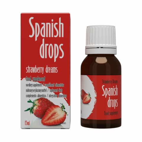 ⁨Cobeco Spanish Drops Strawberry Dreams 15ml - krople energetyczne o smaku truskawkowym⁩ w sklepie Wasserman.eu