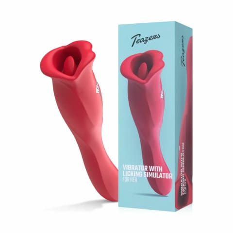 ⁨Teazers VibeLick - dwustronny model z funkcją ruchomego języczka, fioletowy⁩ w sklepie Wasserman.eu