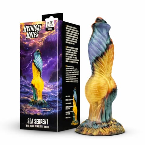 ⁨Mythical Mates Sea Serpent model z systemem przyssawki XL zielony⁩ w sklepie Wasserman.eu