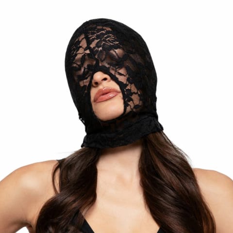 ⁨Bedroom Fantasies Mask Lace Black - Model z Otworem na Usta⁩ w sklepie Wasserman.eu
