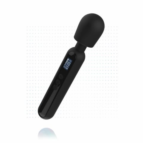 ⁨BLAQ Digital Wand Black - precyzyjny masażer z wyświetlaczem LCD⁩ w sklepie Wasserman.eu