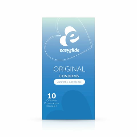⁨EasyGlide Natural - Prezerwatywy anatomiczne, 10 sztuk, transparentne⁩ w sklepie Wasserman.eu