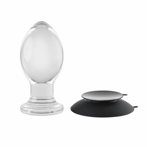 ⁨Evolved Crystal Ball Plug - korek anatomiczny z przyssawką, transparentny⁩ w sklepie Wasserman.eu