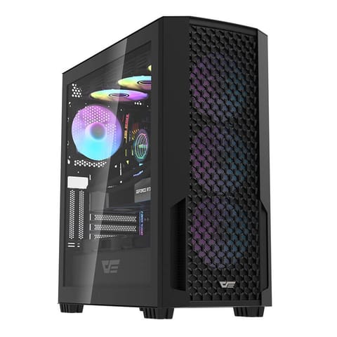 ⁨Obudowa komputerowa Darkflash DF2100 (czarna) + 4 wentylatory ARGB⁩ w sklepie Wasserman.eu