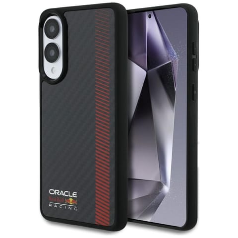 ⁨Etui Red Bull Real Carbon Fiber Powerbar MagSafe do Samsung Galaxy S25 Edge czarny⁩ w sklepie Wasserman.eu