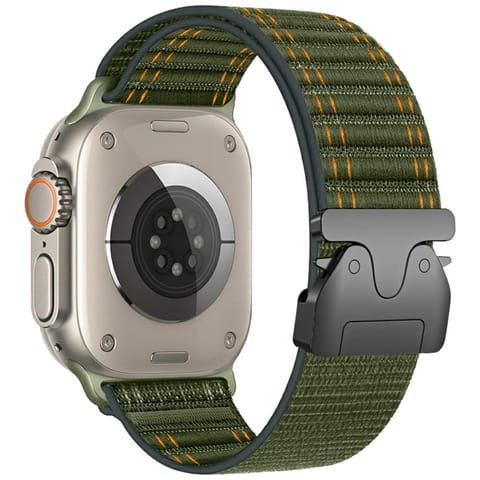 ⁨Pasek Beline Woven Nylon Diagonal Style  Parachute do Apple Watch 42/44/45/49mm zielony⁩ w sklepie Wasserman.eu