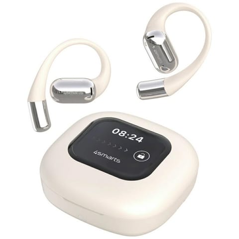 ⁨Słuchawki Bluetooth 4smarts SkyBuds OWS  z ekranem AI beżowy⁩ w sklepie Wasserman.eu