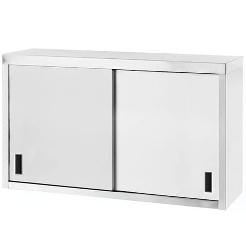 ⁨Szafka wisząca ścienna stalowa do kuchni z drzwiami suwanymi 100x60x30cm - Hendi 811207⁩ w sklepie Wasserman.eu