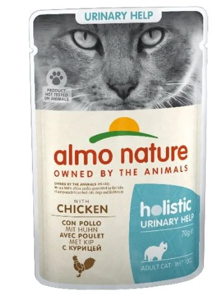 ⁨ALMO NATURE Holistic Urinary help - wet food for adult cats with chicken - 70g⁩ at Wasserman.eu