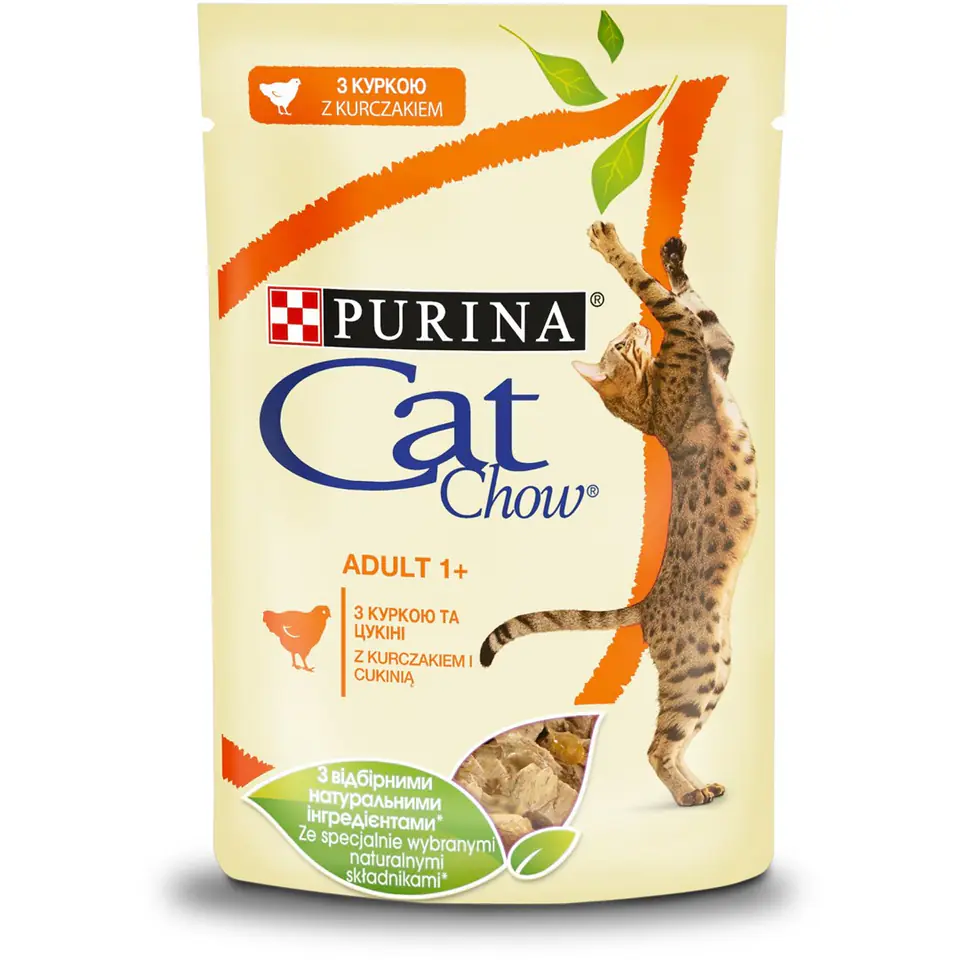 ⁨PURINA CAT CHOW Adult chicken zucchini jelly 85g⁩ at Wasserman.eu