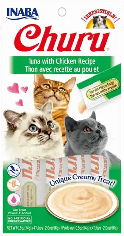⁨INABA Churu Tuna with chicken - cat treats - 4x14 g⁩ at Wasserman.eu