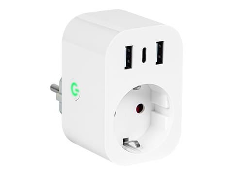 ⁨Inteligentne gniazdko sterowane WiFi TUYA USB+2xUSB-C⁩ w sklepie Wasserman.eu