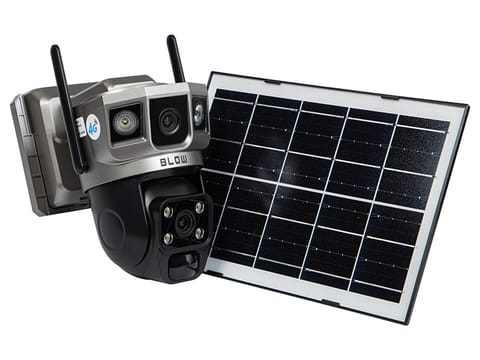 ⁨Kamera BLOW 4G PTZ 4MP H-396-AOV DualLens solarna z akumulatorem⁩ w sklepie Wasserman.eu