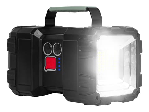 Latarka LED akumulatorowa szperacz dwustronna z funkcją powerbank w sklepie Wasserman.eu