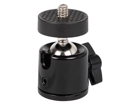 ⁨Mini głowica kulowa 360 - obrotowa - na śrubę 1/4 cala z otworem 1/4 cala⁩ w sklepie Wasserman.eu
