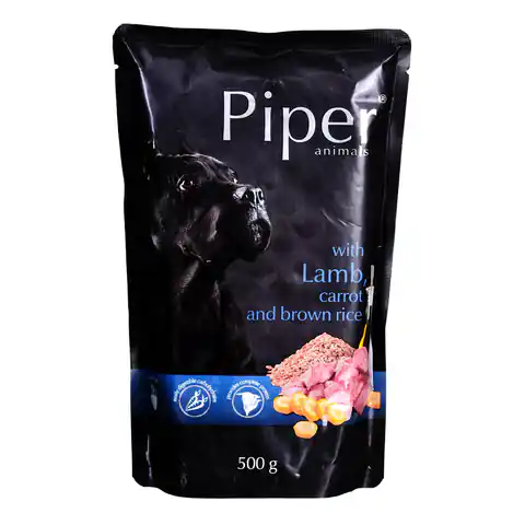 ⁨Dolina Noteci Piper with lamb, carrot and brown rice - Wet dog food 500 g⁩ at Wasserman.eu
