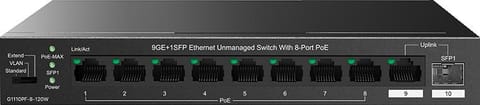⁨SWITCH POE TENDA TEG1110PF-8-120W⁩ w sklepie Wasserman.eu