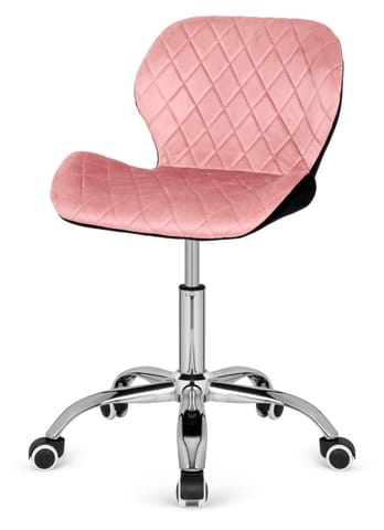 ⁨Krzesło obrotowe VASTO OFFICE VELVET PINK + BLACK CARO⁩ w sklepie Wasserman.eu