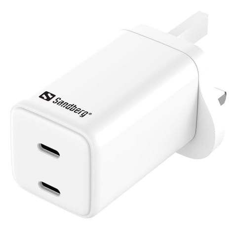 ⁨Sandberg AC Charger Dual USB-C PD65W UK⁩ w sklepie Wasserman.eu