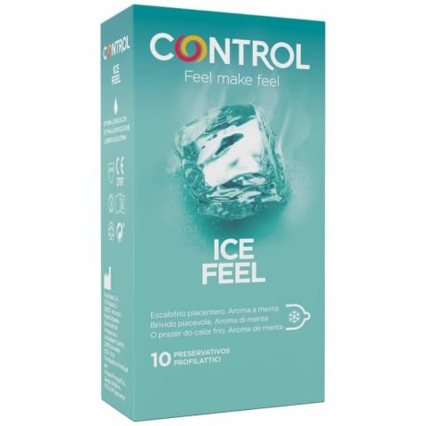 ⁨Control Ice Feel 10 szt. miętowy efekt chłodzący zielone 53 mm⁩ w sklepie Wasserman.eu