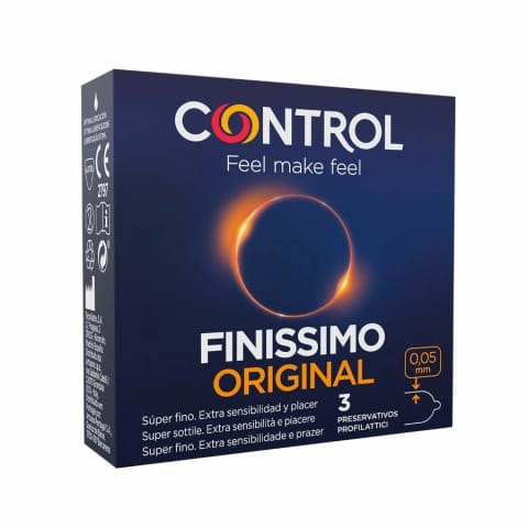 ⁨Control Finissimo Prezerwatywy Ultra Cienkie 3 sztuki 54 mm⁩ w sklepie Wasserman.eu