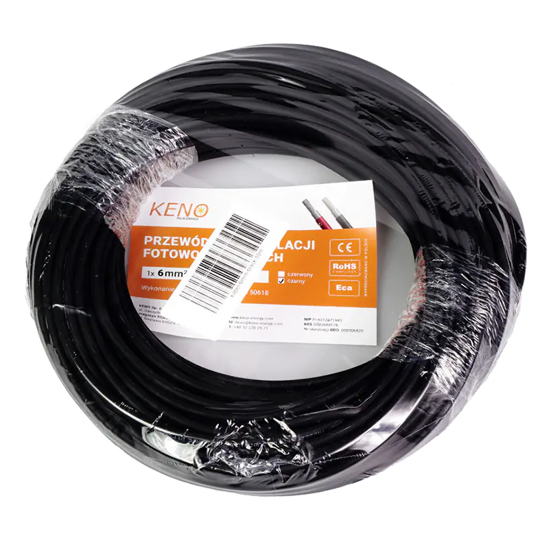 Kabel solarny 6 mm /czarny / odcinek 50 m w sklepie Wasserman.eu