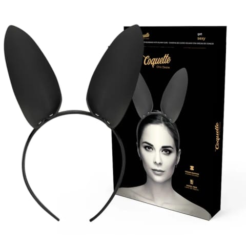 ⁨Coquette Chic Desire Opaska z Uszami Krolika Skora Wegańska Czarna⁩ w sklepie Wasserman.eu