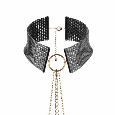 ⁨Bijoux Indiscrets Desir Metallique czarny naszyjnik metaliczny, regulowany⁩ w sklepie Wasserman.eu