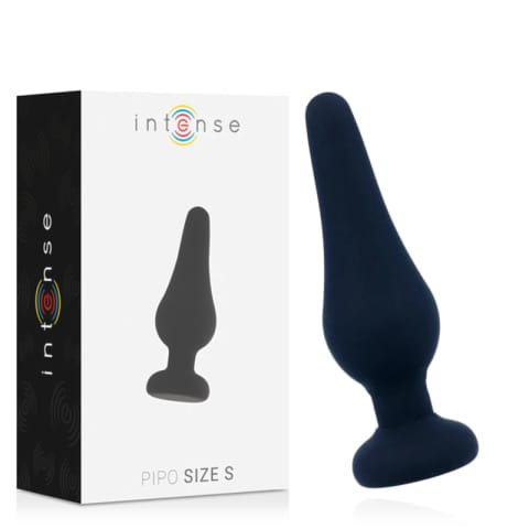 ⁨Intense Pipo S Czarny Korek Silikonowy 9,8 cm - model anatomiczny⁩ w sklepie Wasserman.eu