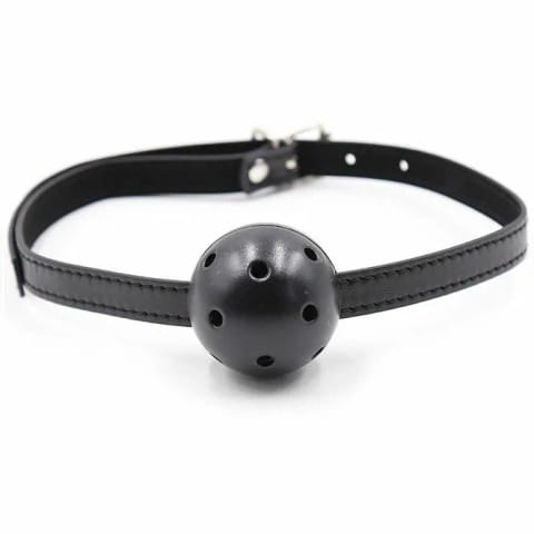⁨OHMAMA Ball Gag z otworami wentylacyjnymi, regulowany, czarny 4,5 cm⁩ w sklepie Wasserman.eu