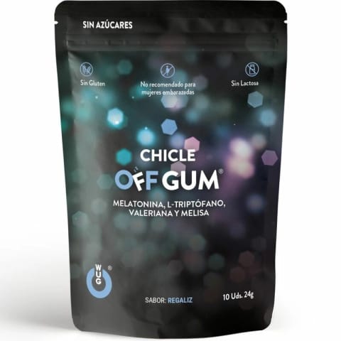 ⁨WUG GUM Relax - Guma funkcjonalna z melatoniną, miętowa, 10 szt.⁩ w sklepie Wasserman.eu