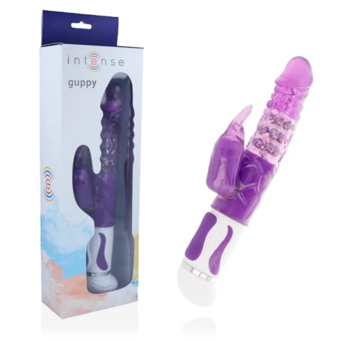⁨INTENSE Guppy Lilac Rotator - wielofunkcyjny wibrator rotacyjny 27cm⁩ w sklepie Wasserman.eu
