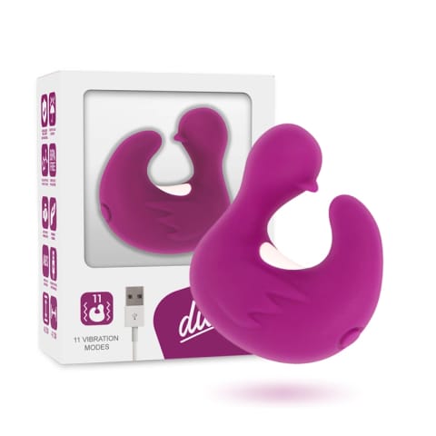 ⁨Coverme DuckyMania silikonowy naparstek stymulujący, akumulatorowy, fioletowy⁩ w sklepie Wasserman.eu