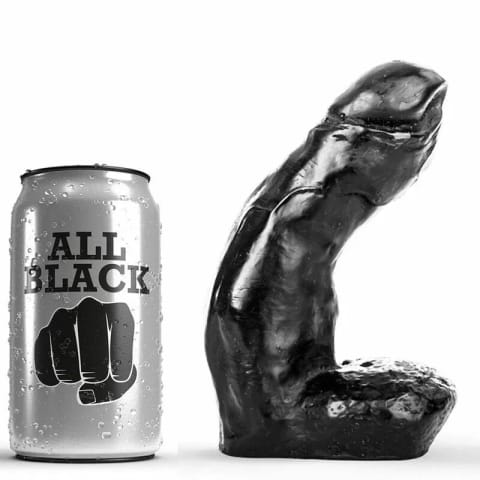 ⁨All Black Model 15 cm - Anatomiczny kształt, gładka powierzchnia⁩ w sklepie Wasserman.eu