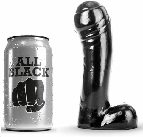 ⁨All Black Model 15 cm - Czarny element intymny, gładka powierzchnia⁩ w sklepie Wasserman.eu
