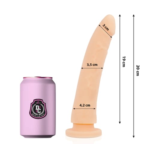 ⁨DeltaClub Model Silikonowy Medyczny 20 cm × 4 cm, Kolor Naturalny⁩ w sklepie Wasserman.eu