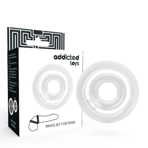 ⁨Addicted Toys Potenz-C-Ring Zestaw Silikonowych Pierścieni Przezroczystych⁩ w sklepie Wasserman.eu