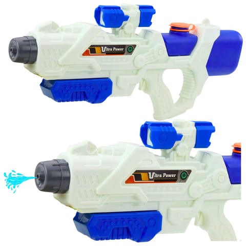 ⁨Karabin Pistolet Na Wodę Pompowany Mechanicznie Bialo-Niebieski 600ml⁩ w sklepie Wasserman.eu