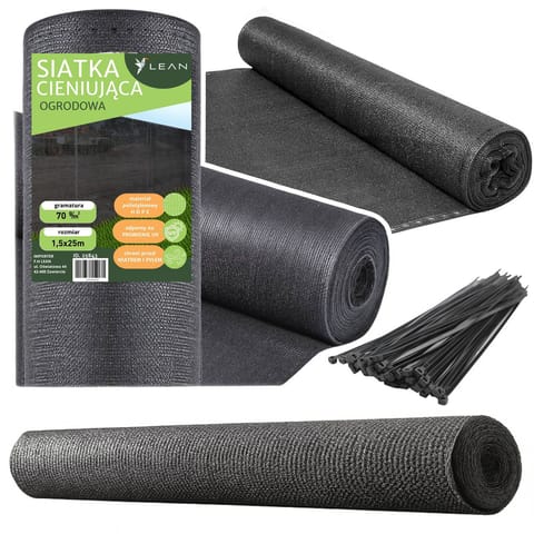 ⁨Siatka Cieniująca Na Ogrodzenie Płot Maskująca Szara 1.5M 25M 70g/m²⁩ w sklepie Wasserman.eu