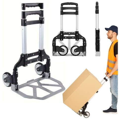 ⁨Lekki Wózek Transportowy Magazynowy Składany Aluminiowy 70kg⁩ w sklepie Wasserman.eu