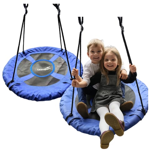 ⁨Huśtawka Ogrodowa Bocianie Gniazdo Dla Dzieci Niebieska 80cm⁩ w sklepie Wasserman.eu